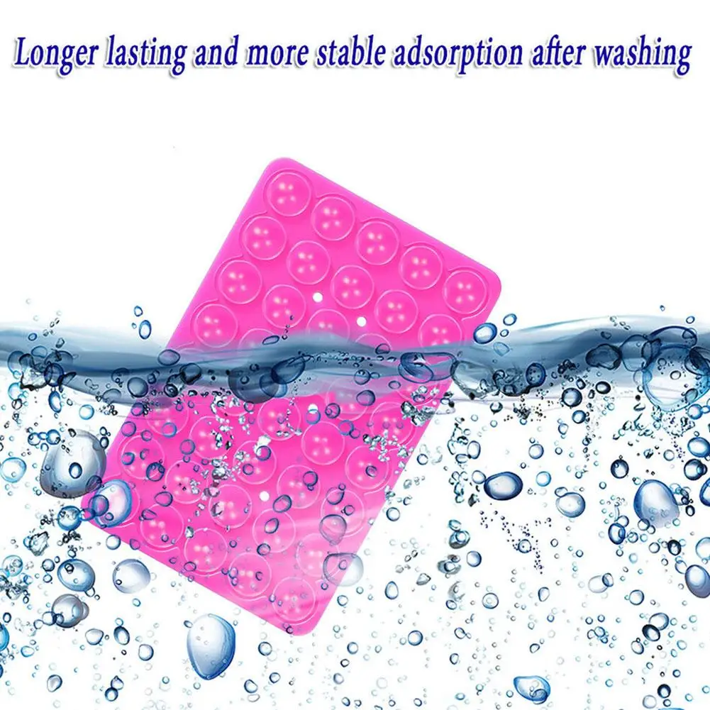 Double Side Silicone Suction Pad For Mobile Phone Fixture Suction Cup Backed Adhesive Silicone Rubber Sucker Pad For Fixed Pad