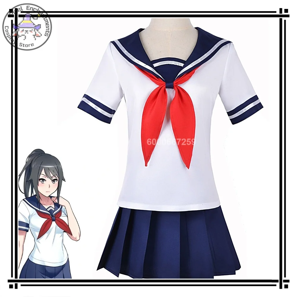

Yandere Simulator Yandere-chan's School Uniform with Academy Style Aishi Ayano's JK Cosplay Costume in Stock Two-dimensional