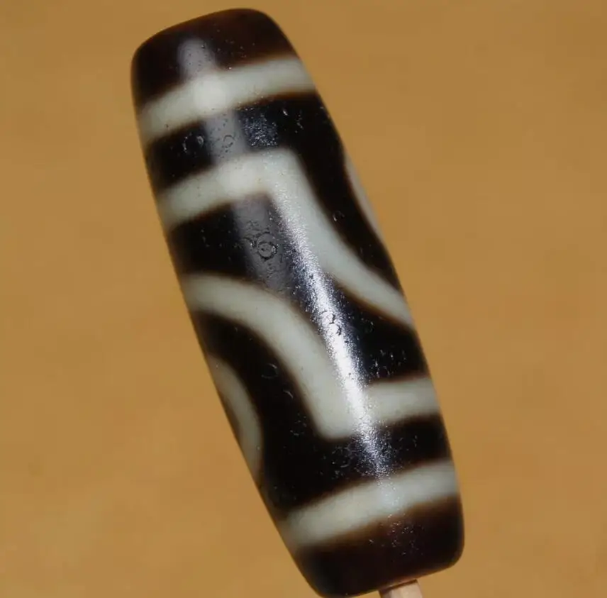 Oily Smooth Old Agate Ancient Tibetan DZI Beads 2 Eye Amulet Pendant GZI 30×11mm