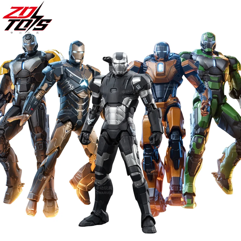 

ZD Original Iron Man MK40 MK26 MK36 MK15 Shotgun Gamma Peacemaker Sneaky WAR MACHINE 2.0 MARK2 Tony Action Figure Toy Model Gift