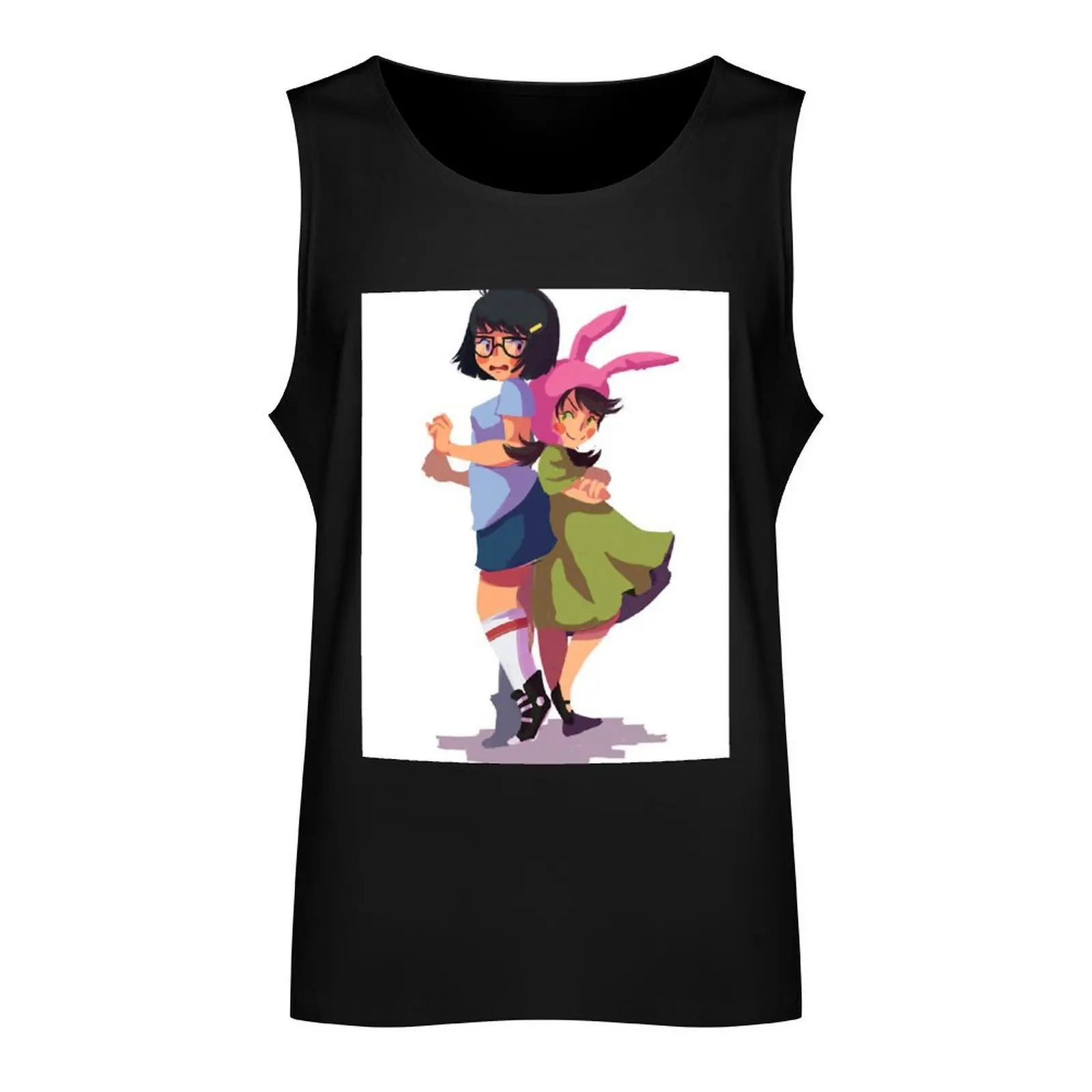 Loves Basket And Tina And Louise Premium Art Good Day Tank Top sports t-shirts for men Japanese t-shirt