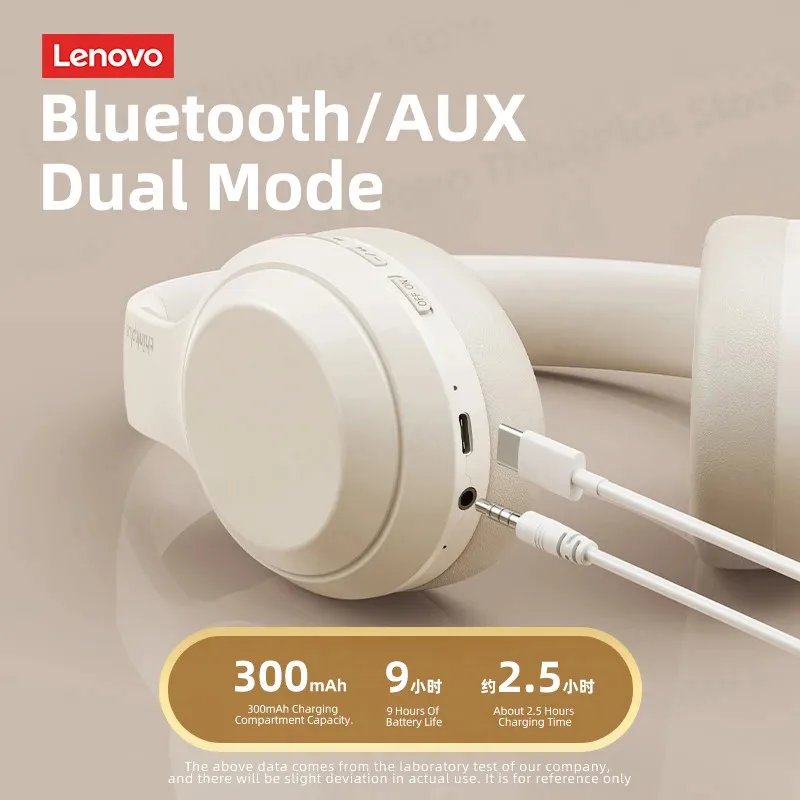 Cuffie wireless Stereo Lenovo TH10 originali auricolari Bluetooth cuffie musicali con microfono auricolari sportivi a lunga durata