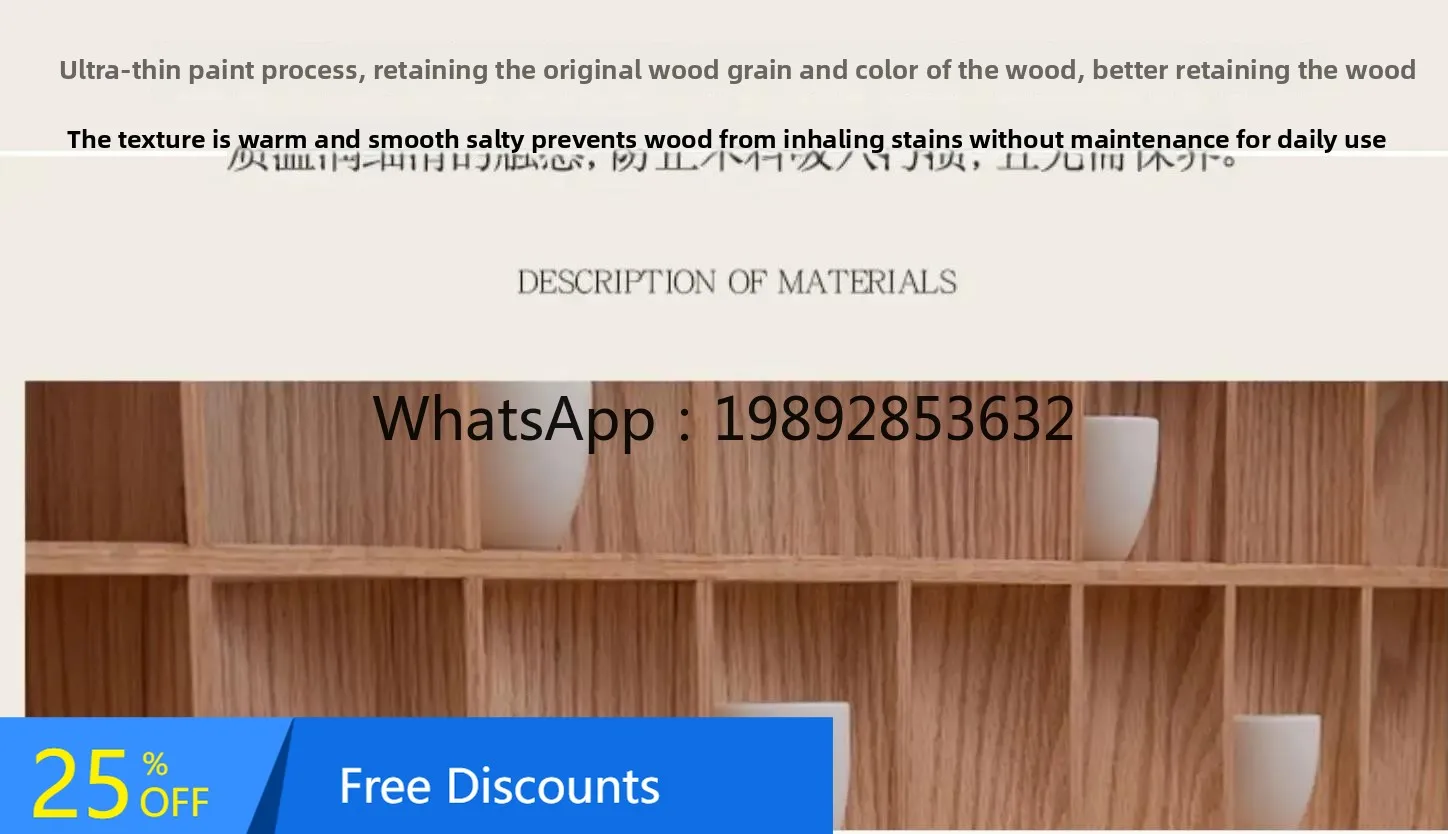 

tea room short bookcase red oak solid wood modern simple square locker tea set storage shelf home accessories