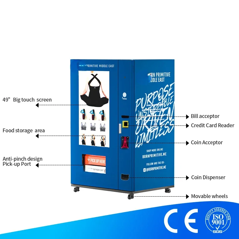 Electronic Big Touch Screen Clothes vending machine Automatic Clothing Vending Machine with Advertising Screen