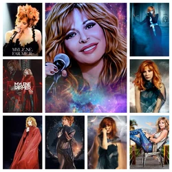 Mylene Farmer Pop Singer Diamond Painting Kit 5D DIY Diamond Cross Embroidery Handmade Art Adult Gift Crafts Home Decoration