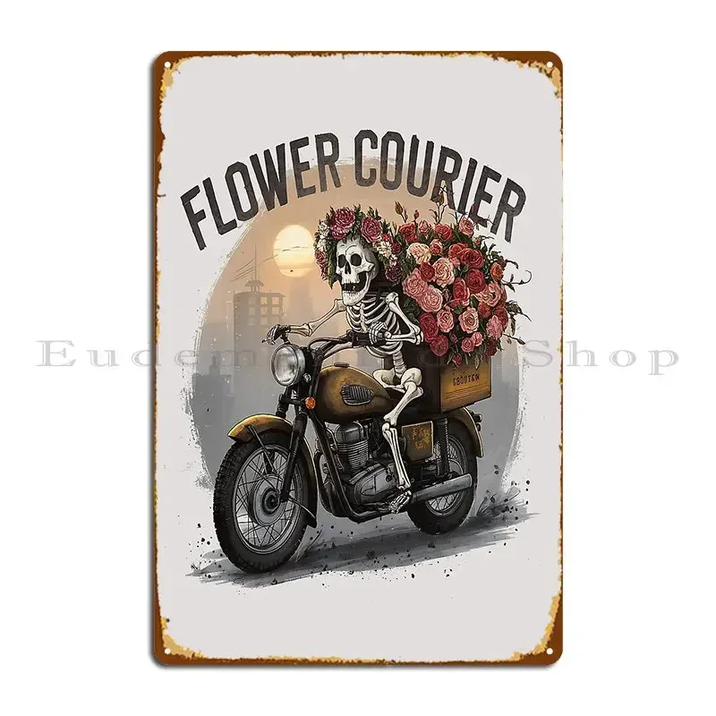 Flower Courier Metal Plaque Poster Garage Plaques Cinema Printed Cinema Wall Mural Tin Sign Poster