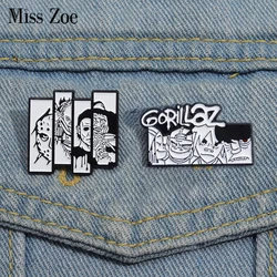 Horror Killer Enamel Pins Custom Horror Faces Movie Anime Brooches Lapel Badges Punk Gothic Jewelry Gift for Friends