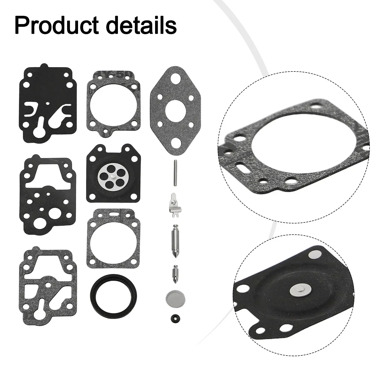 

Carburetor Repair Kit Compatible with T26CS B26PS Trimmer Includes Diaphragm Gasket and Metering Chamber Parts