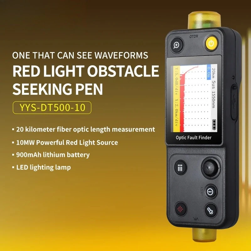 Mini OTDR 20KM Handled optical time-domain reflectometer, Fiber Ranger, FTTB FTTH breakpoint tester Meter YYS-DT500-10