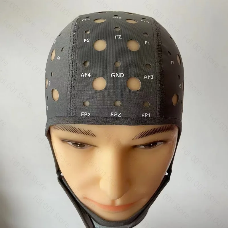 Enhanced Thickened EEG Electrode Cap with Interlayer, for Brainwave Monitoring and Research, Improved Comfort