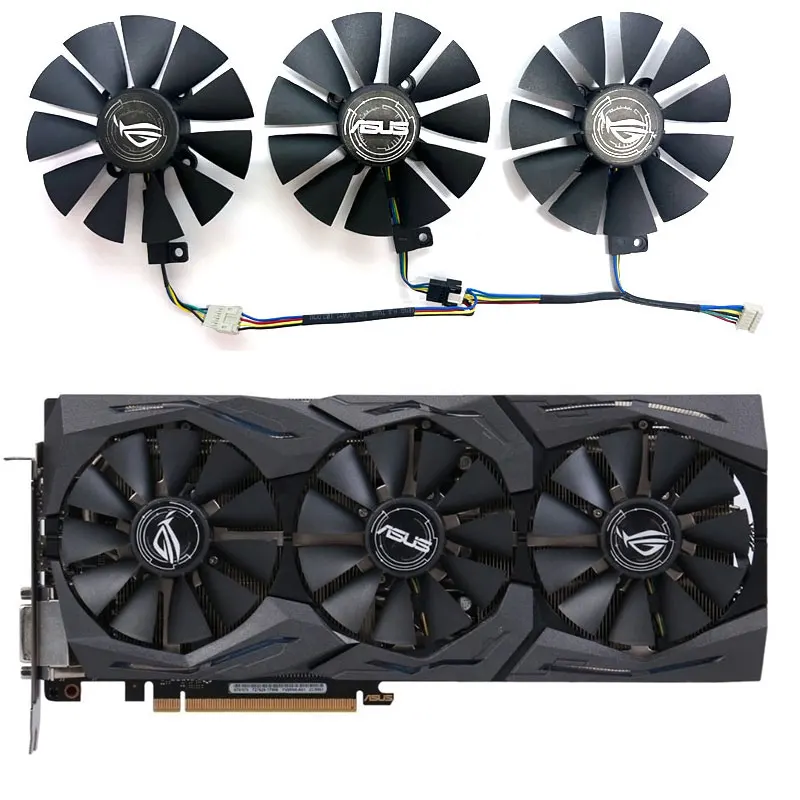 

Новинка 87 мм для видеокарты ASUS GeForce GTX1070 1070ti 1080 1080ti ROG STRIX, сменная ветровая карта PLD09210S12M/PLD09210S12HH