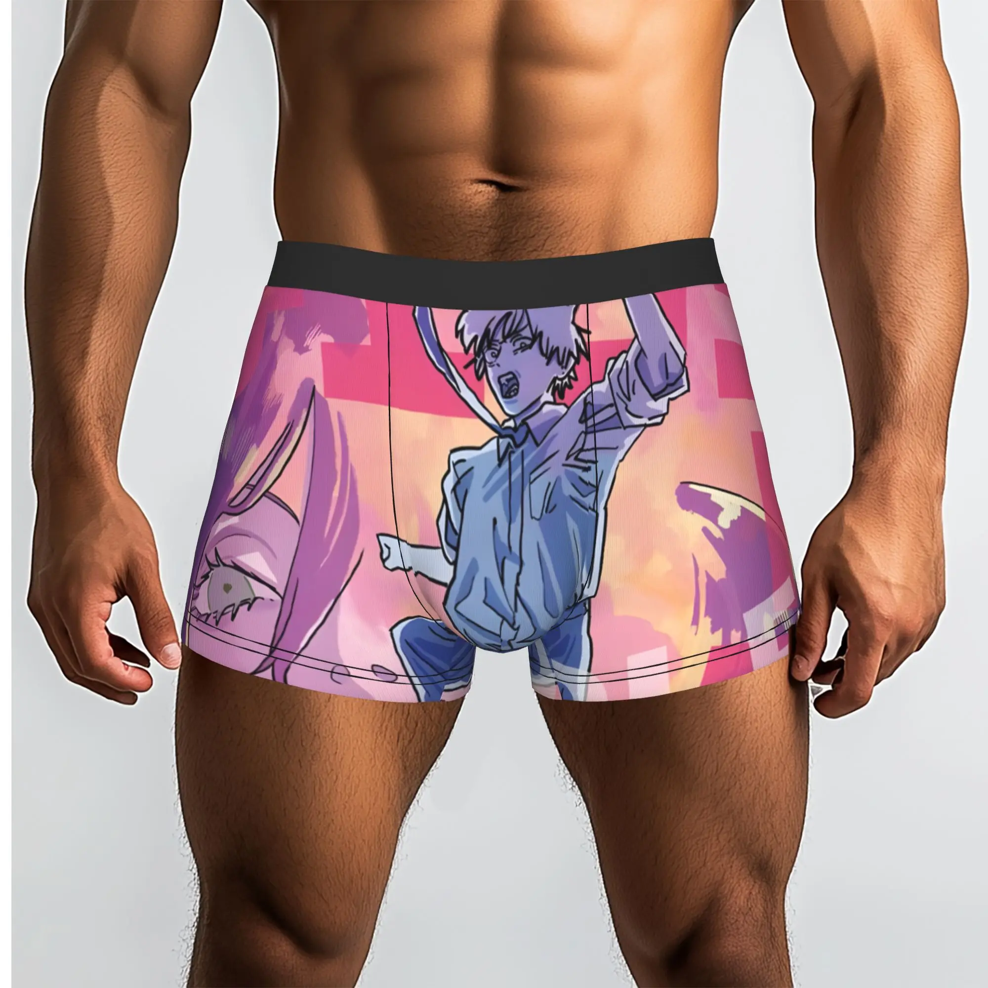 1piece Fallen Bombard Chainsaw Man - The Movie Reze Arc Underpants Homme Panties Male Underwear Ventilate Shorts