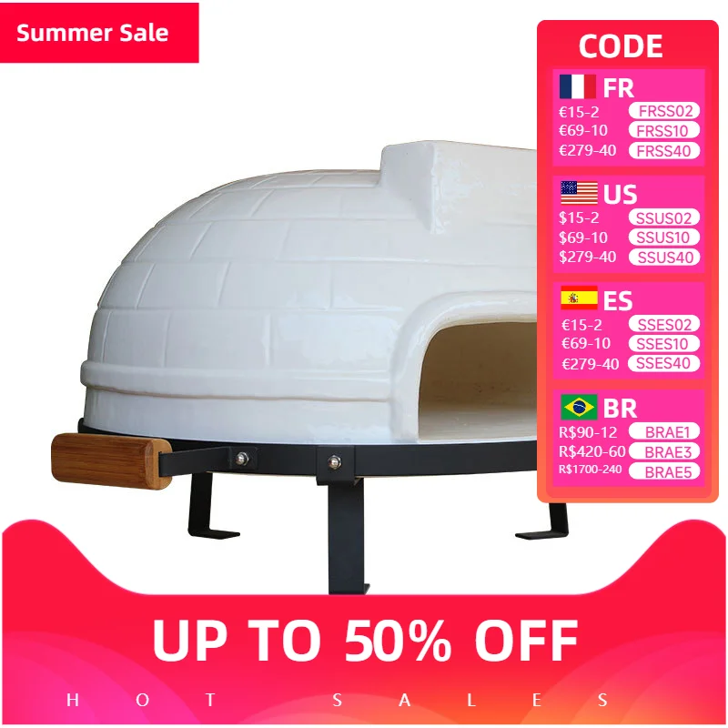فرن بيتزا سيراميك بيتزا كرافت بيتزا برونتو فرن بيتزا خارجي، خفيف الوزن، محمول وآمن على أي سطح