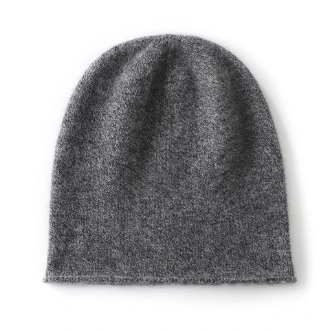 Solid Color Cashmere Knit Beanie