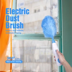 360° Rotatable Electric Feather Duster Dirt Dust Brush Vacuum Cleaner Blinds Furniture Window Bookshelf Carpet Cleaning Tool