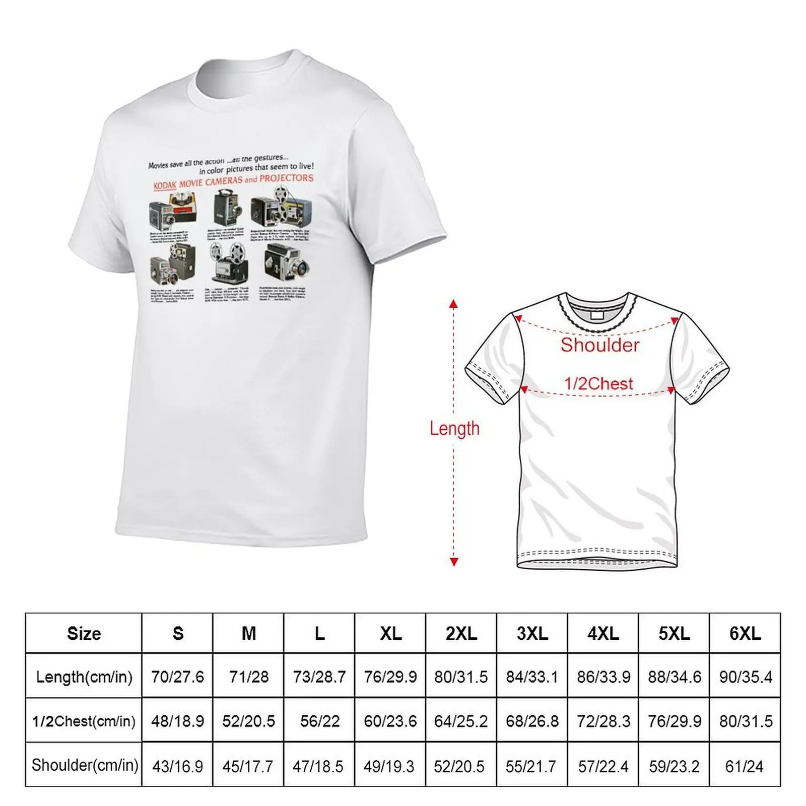 MOVIE CAMERA - 1950s ADVERT T-Shirt summer 2026 quick-drying T-shirts for men cotton