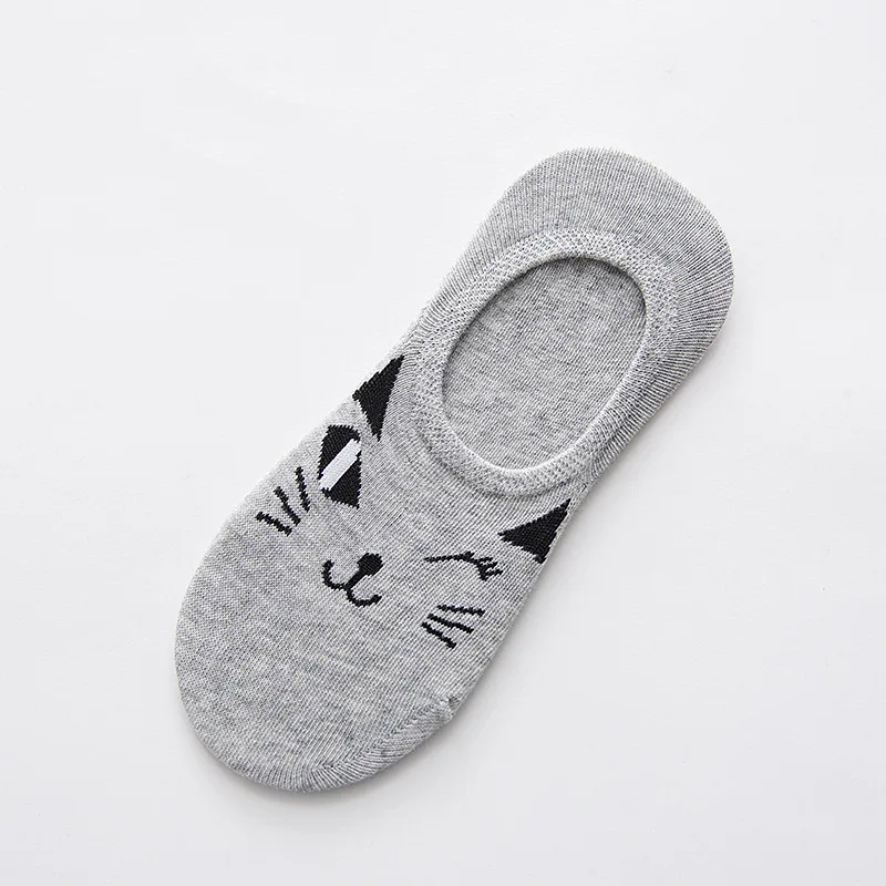 Summer girl Silica Gel Invisible women Stars Cotton SocksLow Low Cut Ankle Sock boy boat casual slippers 1pair=2pcs WS118