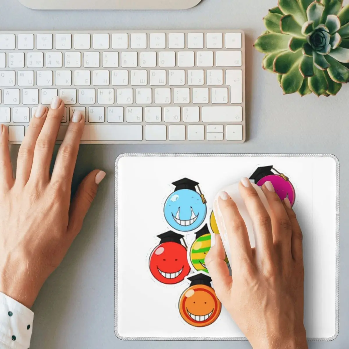 Alfombrilla de ratón Assassination Classroom Octopus Koro Sensei, alfombrilla para teclado de ordenador, alfombrilla para ratón, Gamer, PC, portátil, escritorio, alfombrillas para mesa de oficina