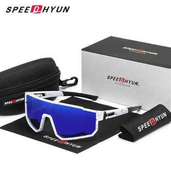 SPEEDHYUN 편광 사이클링 선글라스, 남성 패션 하이 퀄리티 스포츠 선글라스, 남성 야외 자전거 여행 UV 고글