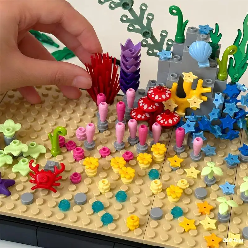 Fish Tank Building Blocks Set, Marine Animal Details, DIY Craft, Home Ornament, Perfect For Festival Gifting.