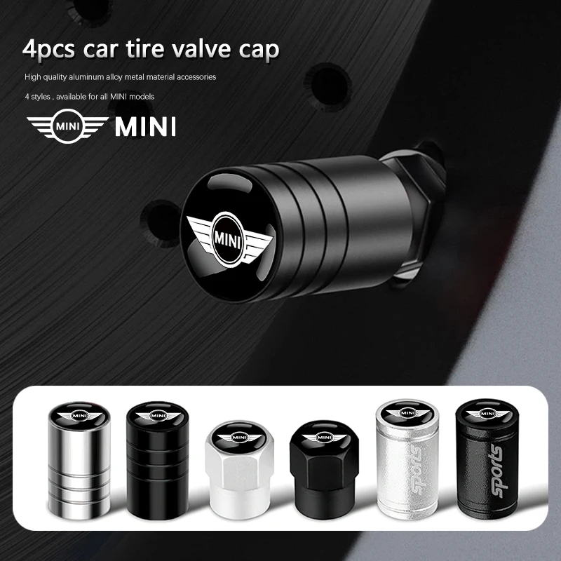 Tapa de válvula de rueda de neumático de coche, accesorios para MINI Cooper R56 F56 R50 JCW Cabrio Aceman Countryman Clubman funciona Roadster