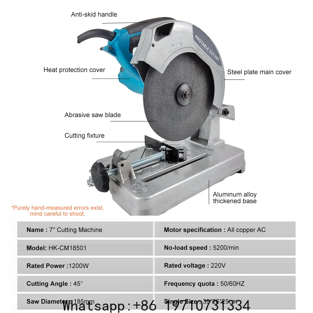 220V Multifunctional Electric Cutter Desktop High Power Cutter Guideway Cutting Machine Saw for Wood Metal Steel Aluminum