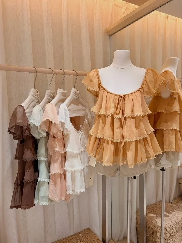 

Sweet Sister's Lace Trimmed Chiffon Casual Long Sleeve Women's Top 2026 Summer Simple Matchable Hooded Slimming Streetwear