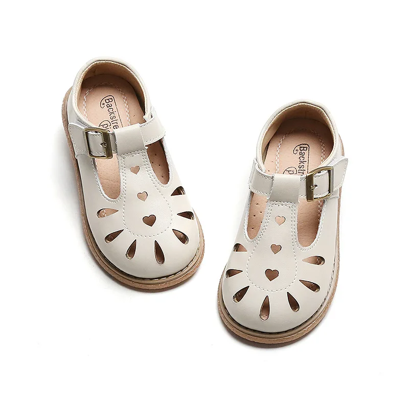 Sandalias para niños, novedad de verano 20224, sandalias de cuero antideslizantes a la moda para niños, bonitos zapatos de princesa ahuecados, zapatos para niños