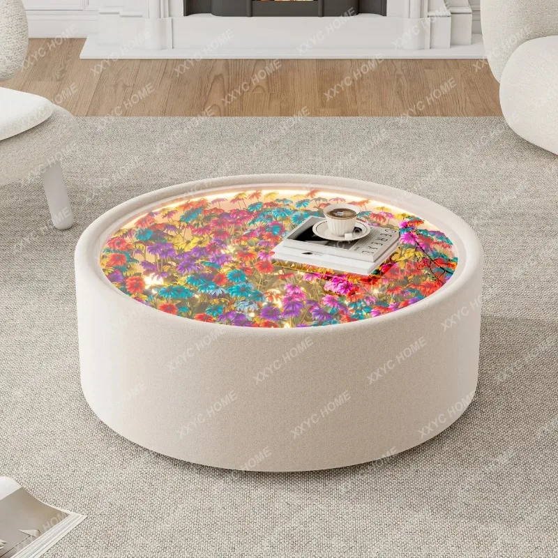 XX Classic  Living Room Coffee Tables Round Low Dopamine Coffee Tables Round Modern Mesa De Centro Furniture Home