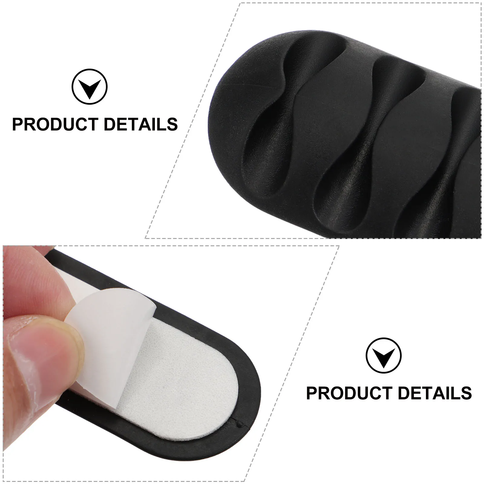 

20pcs Cable Management Clips White Desktop Cord Organizer Self Adhesive Wire Holder TPR Material Efficient Solution