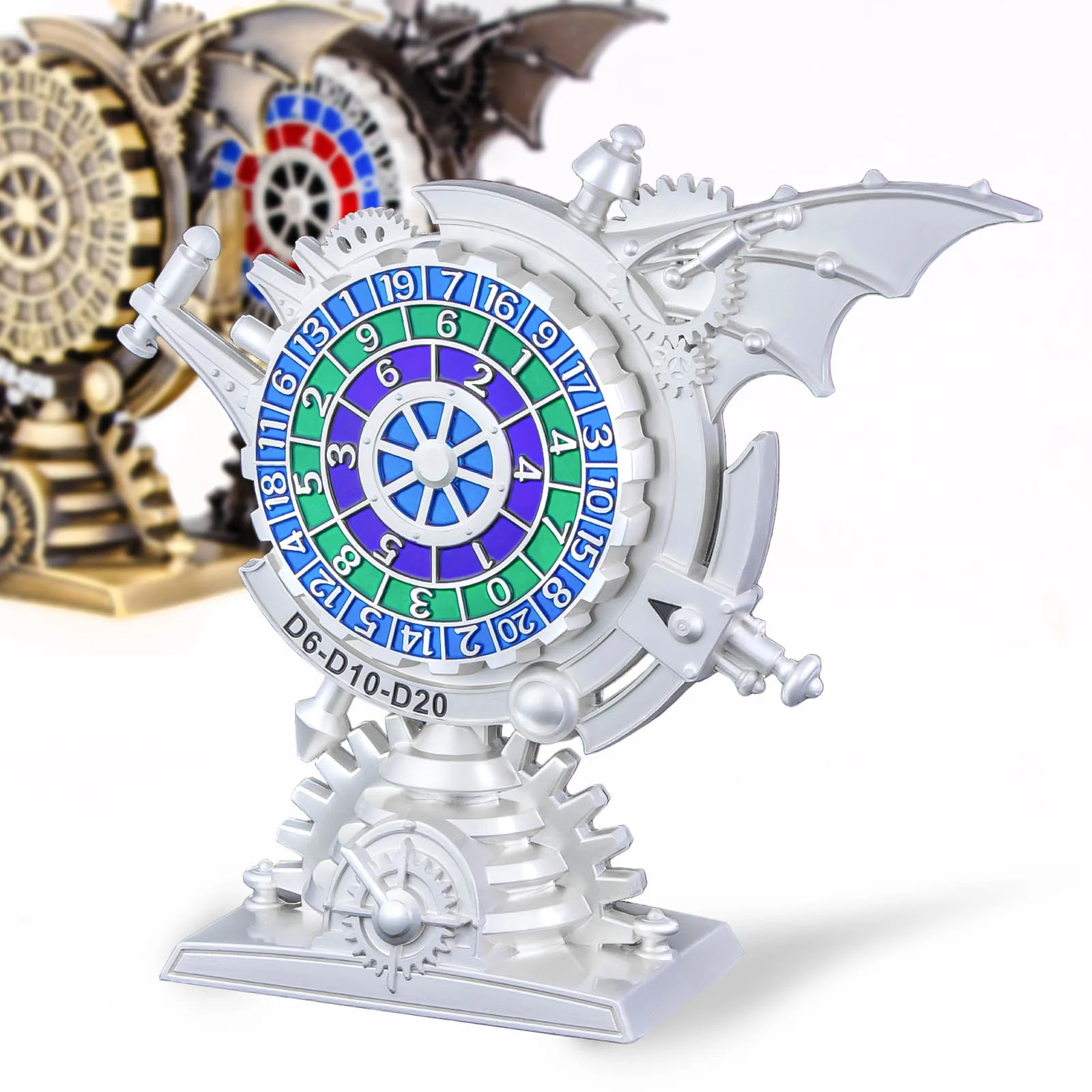 

7-in-1 DND Spinner Dice Set with Gift Box Steampunk Observatory Metal Dice for D&D Gaming D And D Dice For Dungeons And Dragons