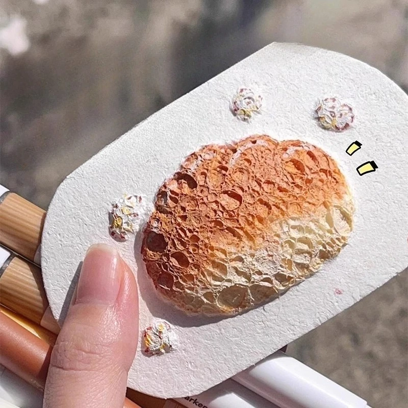 10/20pcs Foam Textured Painting Paper Expands When Wet 3D Painting Compressed Wood Pulp Sponge Handmade Children's DIY Toys