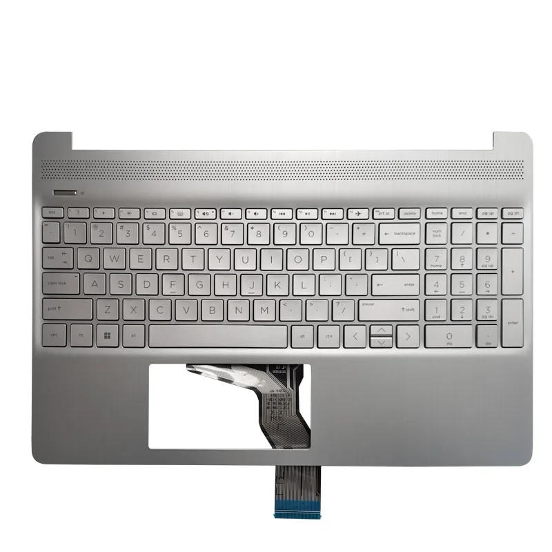 NEW US Keyboard for HP 15-EF 15S-EQ 15-DY 15S-FQ TPN-Q222 Laptop Palmrest Upper Cover Top Case Backlit L63578-001 L63579-001