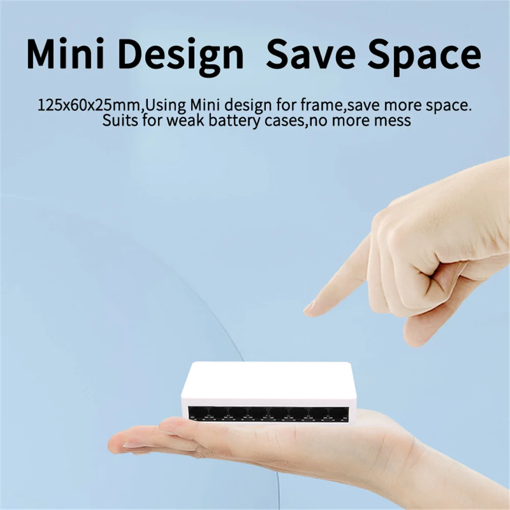 IENRON Mini Smart Switch Network Switch 5 8 Ports 100 Mbps Fast Ethernet Switch RJ45 Supply for IP Camera/Wifi Router