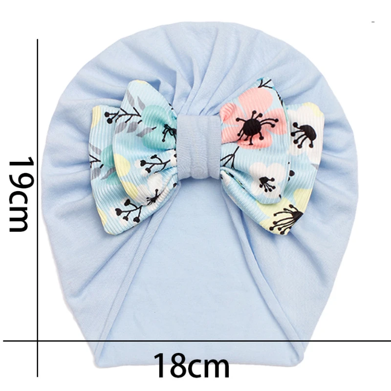 6 Colors Lovely Bow knot Baby Hat Cute Solid Color Baby Girls Boys Hat Turban Soft Newborn Infant Cap Beanies Head Wraps