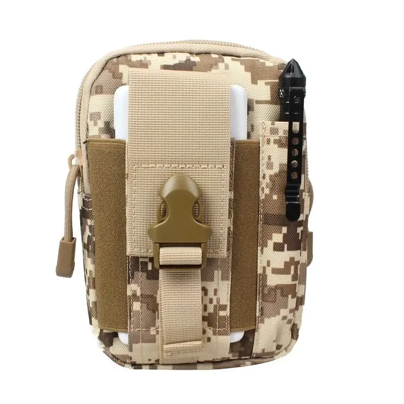 Outdoor Tactische Multifunctionele Heuptasje 1000d Waterdichte En Slijtvaste Molle Accessoires Dragen Riem Camo Mobiele Telefoon