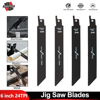 Pistonlu testere bıçağı 6 inç 24TPI yüksek karbon çelik için Metal, plastik, alüminyum hızlı kesme aletleri