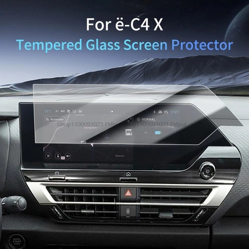Imagen 1 del producto Protector de pantalla para Citroen C4 C4X 2021-2025 10 pulgadas navegación GPS para coche infotainment película protectora de vidrio templado