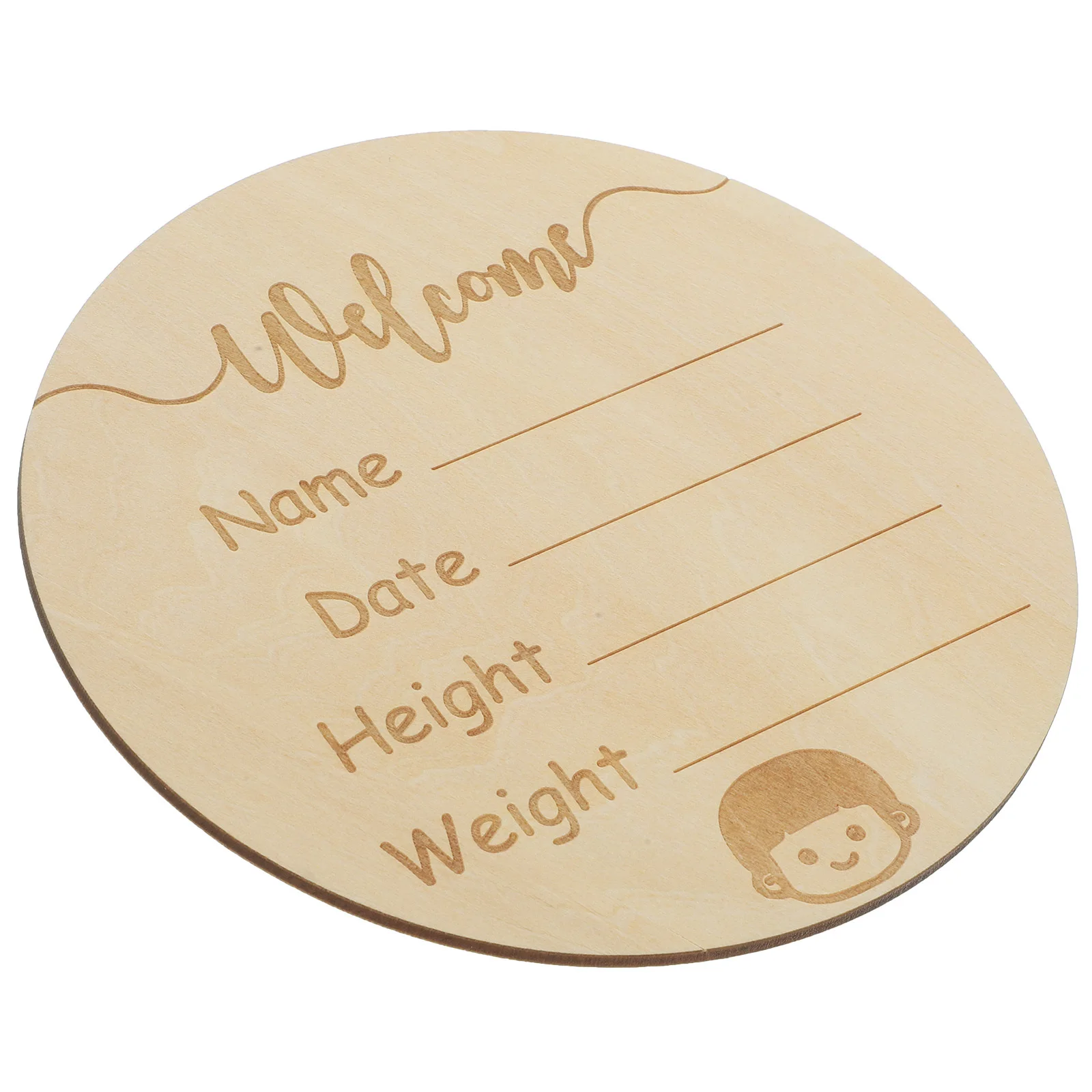 

Круглый деревянный детский знак объявлений, знак рождения ребенка ручной работы, натуральная роспись, деревянное украшение, объявление о рождении