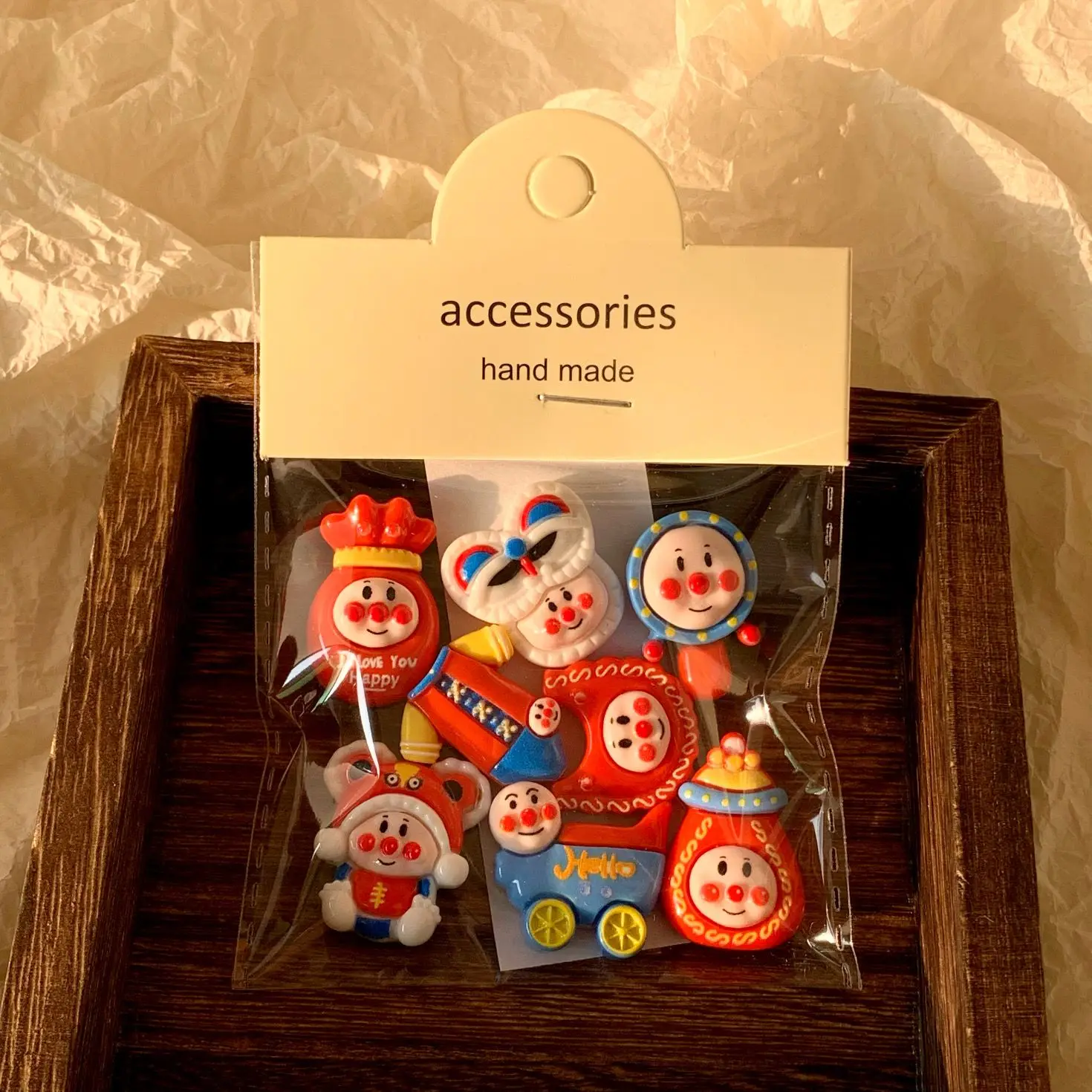 

Anpanman Seamless Three-dimensional Sticker Cute Cup Sticker Red Car Sticker Mobile Phone Case DIY Cream Glue Accessories