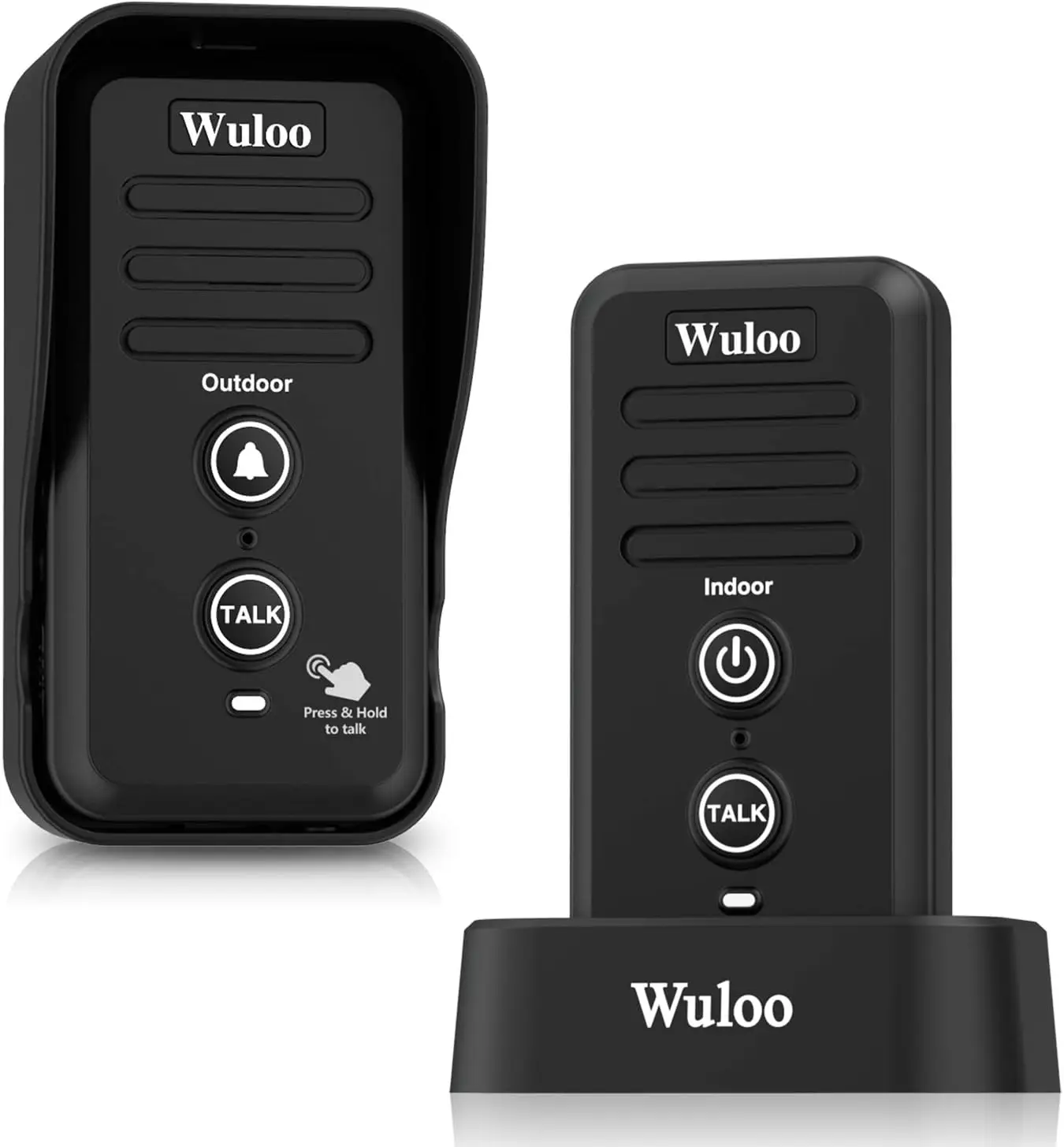 

Wireless Intercom Doorbell with 1/2 Mile Range, Waterproof, Rechargeable Battery, 3 Volume Levels (Black)