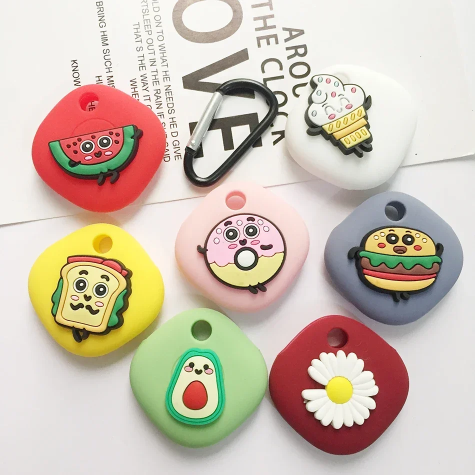 Funda protectora de silicona con dibujos animados para Samsung Galaxy SmartTag, bonita funda protectora para Galaxy Smart Tag Tracker