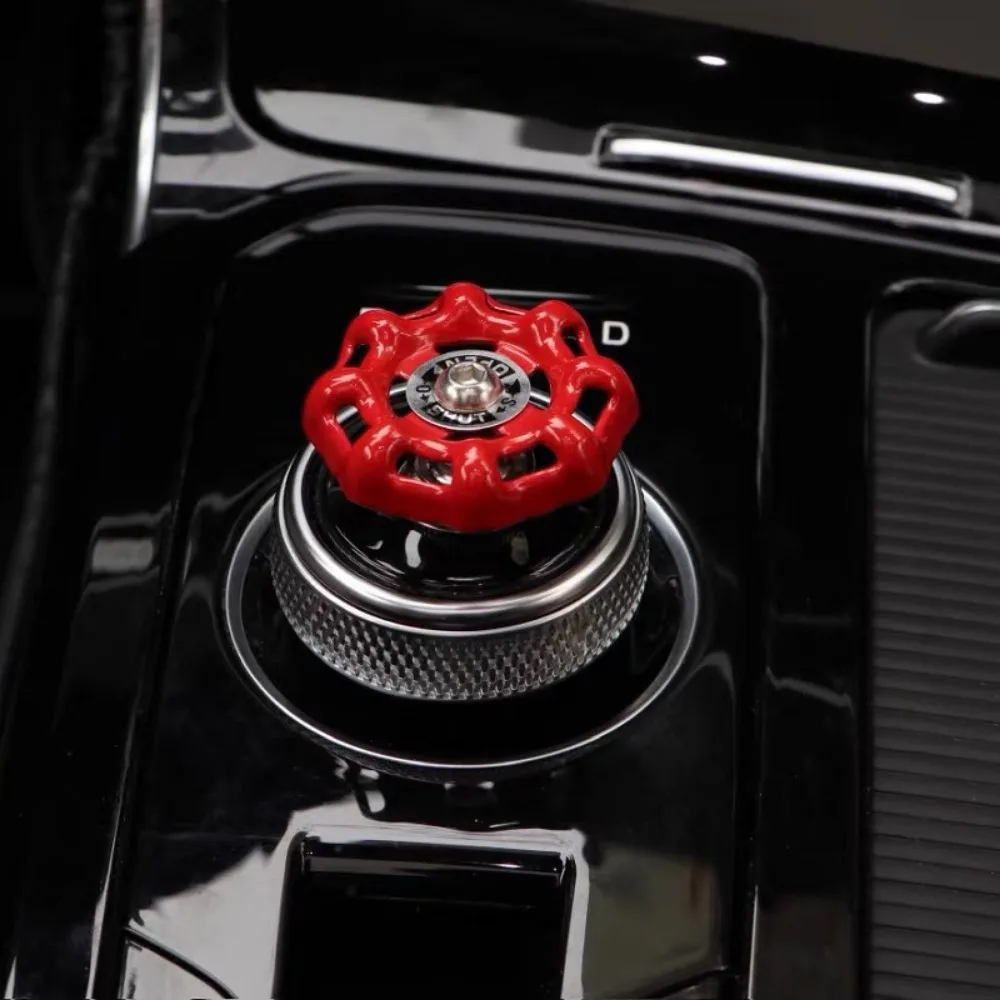 Car creative switch valve modification one key start car center control knob metal decoration ornament gear lever modification