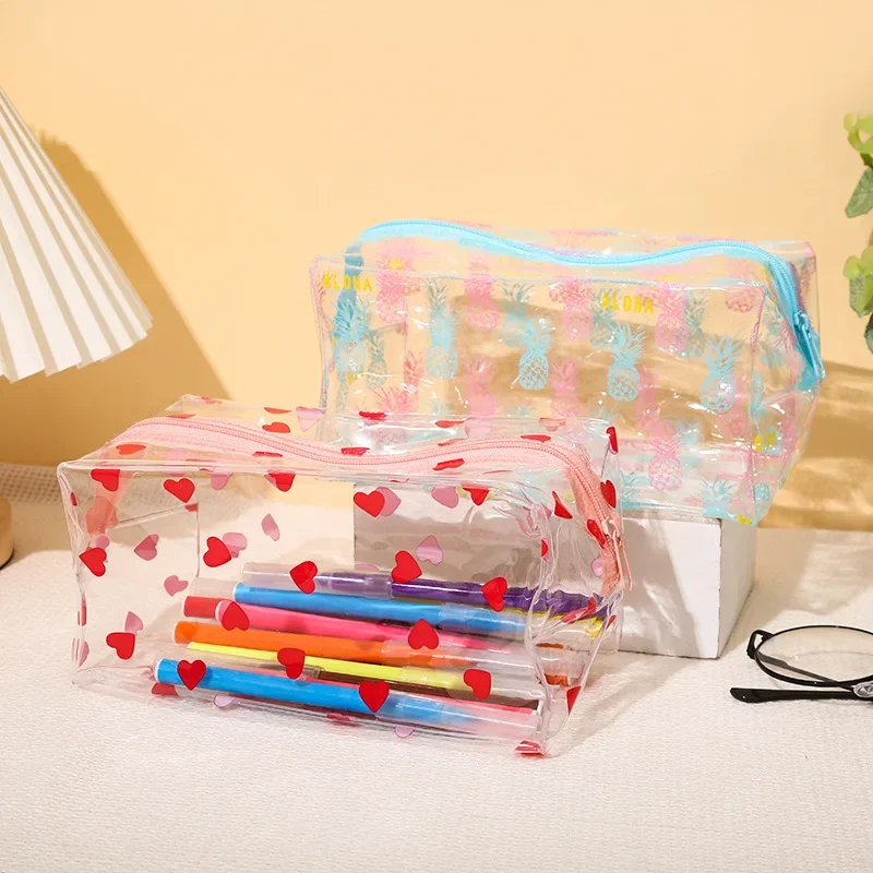 1pc PVC Waterproof Wash Translucent Make-up Travel Bag  Bath Storage Bag Swimming Storage Bag Organizer Packaging