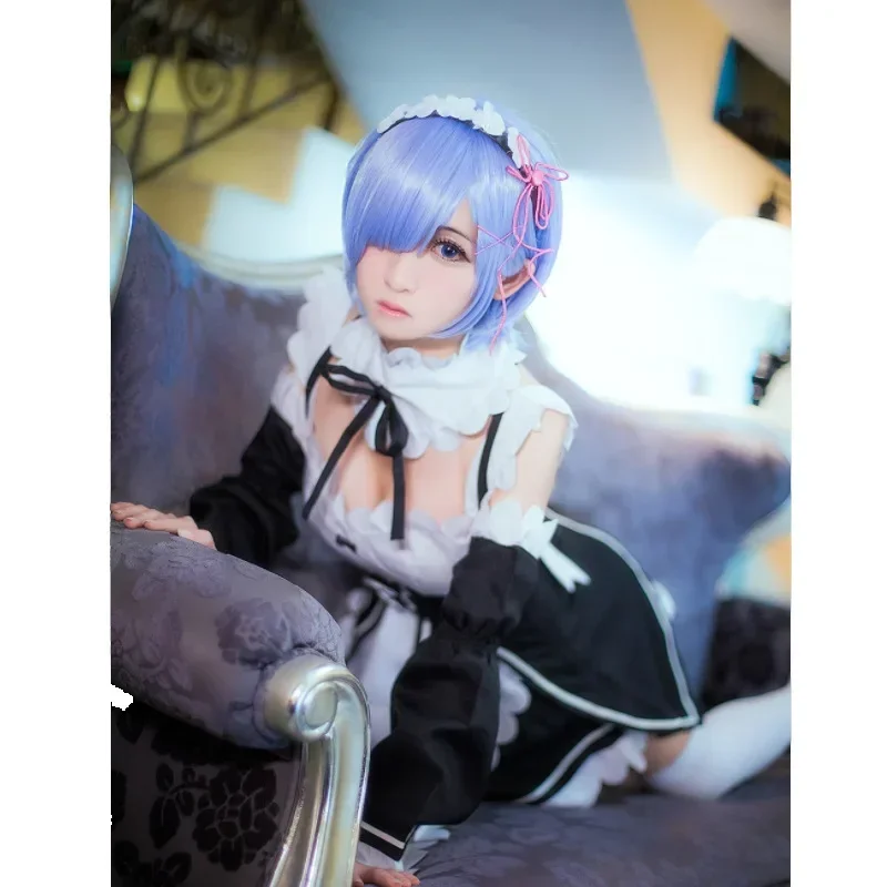 2025 AA Anime Re:zero Kara Hajimeru Isekai Seikatsu 다른 세계에서의 삶 Ram Rem 코스프레 의상 메이드 복장 Hallow New wat1