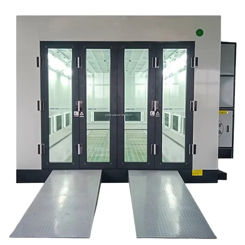 High Quality Electric Heating Car Paint Spray Booth with LED Lighting Downdraft Design Baking Oven 6KW Power