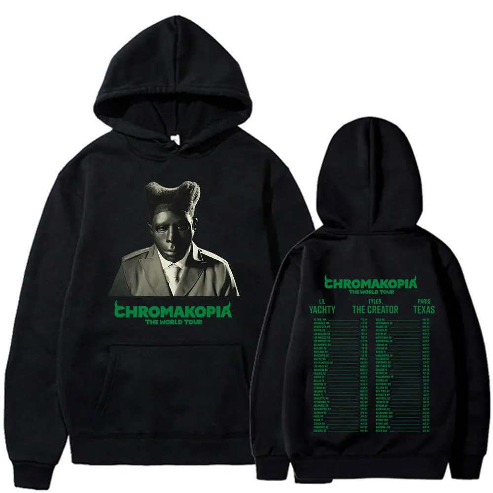 Tyler The Creator Chromakopia Tour Album Hoodies Mens Hip Hop Oversized Sweatshirts Fleece Warm Pullovers Streetwear Fans Gift