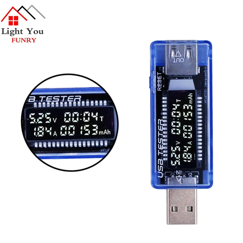 USB QC2.0 3.0 Current And Voltage Charger Capacity Tester USB 3-20V Charger Doctor Power Meter Voltmeter