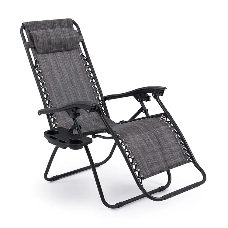 Selling Price Deluxe Senior Metal Height Adjustable Garden Lounge Folding zero Gravity Chair with Leg Restpromote sales