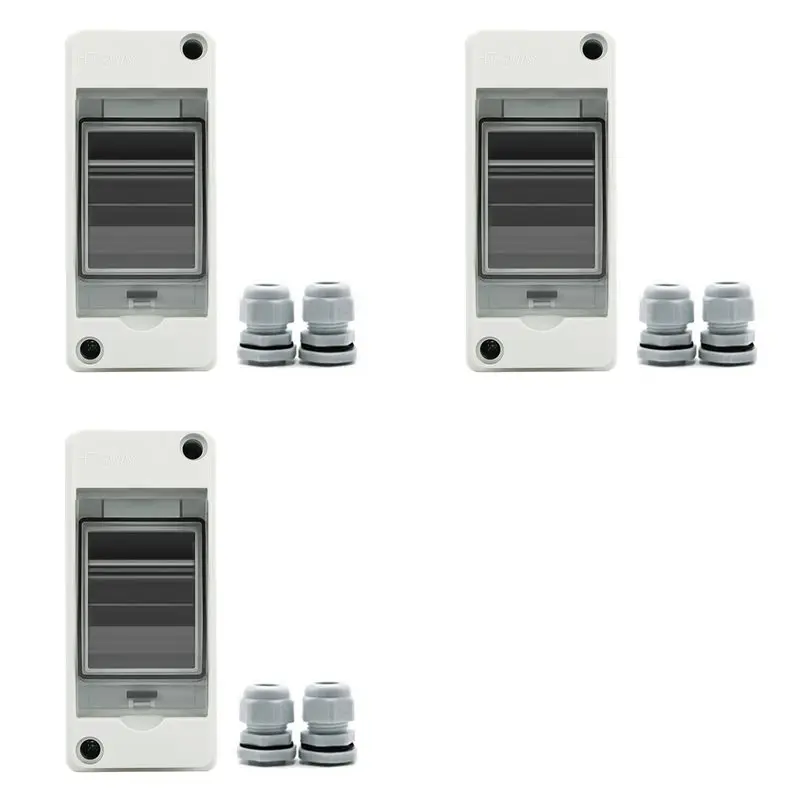 Ingenious-3X HT-2 IP65 Waterproof Distribution Breaker Box Panel Installation 2 WAY PC Outdoor Electrical MCB Solar Junction Box